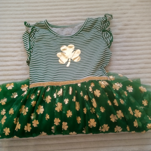 Girls Way to  Celebrate  Patrick's day long sleeve Dress Green   5 - Picture 4 of 7